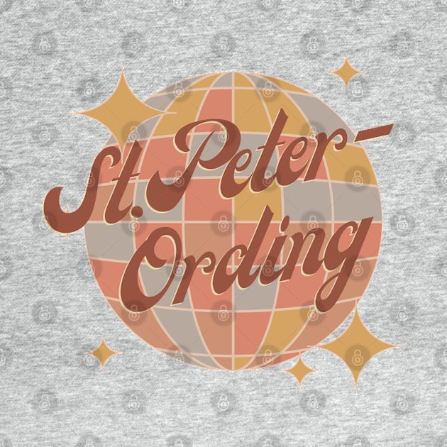 Sankt St Peter-Ording Retro-Vintage-Design Diskokugel by Bailamor